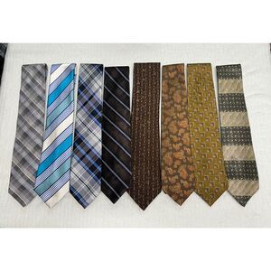 SILK TIE BUNDLE 8 Ties, Neutral Colors, 100% Silk